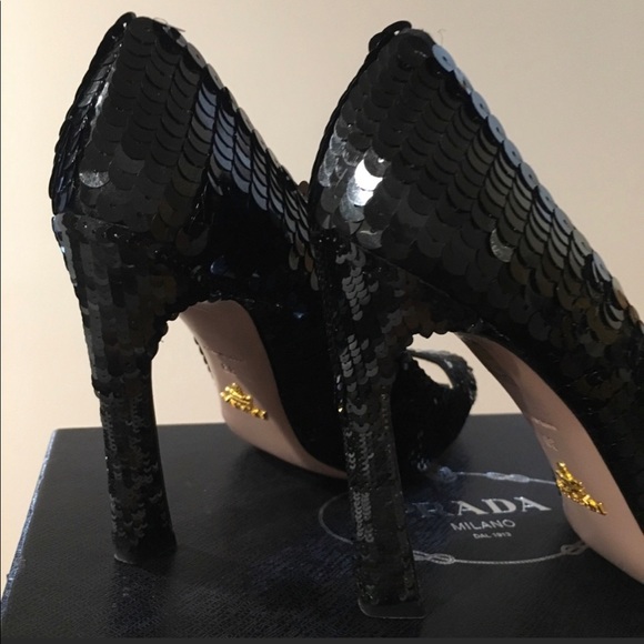 EXCELLENT PRADA sequin pumps heels EU 39 - Picture 3 of 8